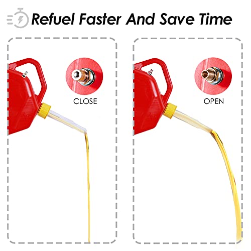 Gas Can Vent Caps Fuel Tank Exhaust Vent Valve with Drill and Leak