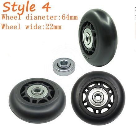 Yaphetss 1 Pair Luggage Suitcase Replacement Rubber Wheels