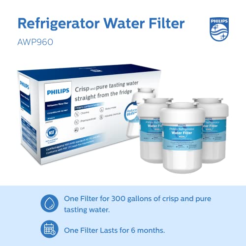 Philips AWP960 NSF/ANSI Certified Refrigerator Water Filter Replacement
