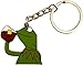 Kermit None of My Business Meme Keychain Kermit Keychain Kermit Sipping Tea Keychain (Kermit Keychain)