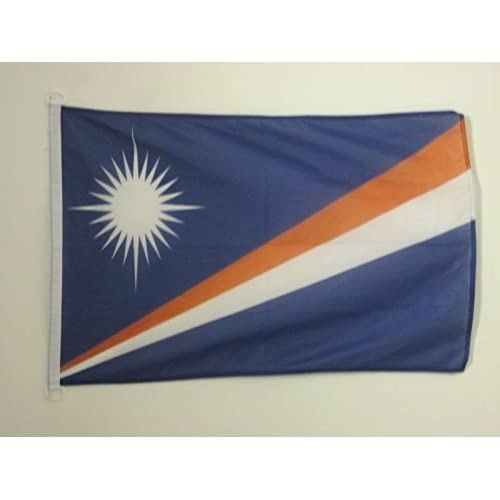 AZ FLAG - Marshall Islands Flag - 2x3 Ft - For Outdoor - Marshallese Banner Knitted Polyester with Two Plastic Rings - Fade Resistant - Vivid Colors - 2' x 3' Feet - 90x60 Cm