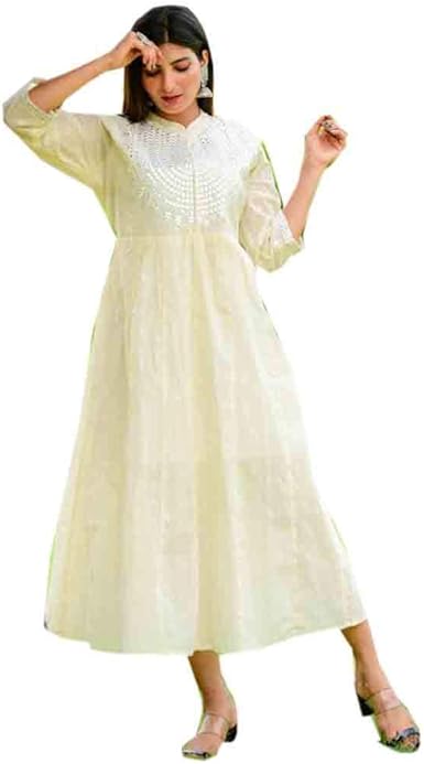mirror work anarkali dress