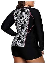 Tankini deportivo de manga larga para dama