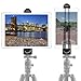 Gimars 4 Button Locking 2 in 1 Phone iPad Pro Tripod Mount Adapter Universal Tablet Clamp Holder Fits iPad Air/Mini, MS Surface More for Monopod/Selfie Stick/Tripod Stand
