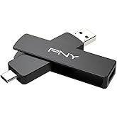 PNY 2TB Duo Link V3 USB 3.2 Gen 2 Type-C & Type-A OTG Flash Drive Extreme Speeds Read/Write 1000/800MB/s External Mobile Storage Compatible with Smartphone/Tablet/Laptops/Desktops