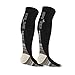 Compression Socks Women and Men Knee High Stockings Graduated Support Athletic Running Pregnancy Health Nurses Travel Shin Splints Fitness Cardio Arthritis Cross-Fit Cycling (L/XL, Black/Gray)