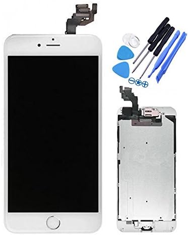 for iPhone 6 plus 5.5inch LCD Screen Replacement Touch Digitizer Full Assembly with all Components and Repair Tools - Not compatible with iPhone 6 or 6S (White)