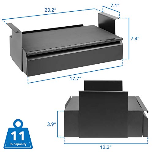 MountIt! Under Desk PullOut Drawer Kit with Laptop and Tablet Shelf