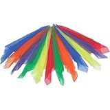 Tinksky Hemmed Square Juggling Dance Scarves-12pcs(Random Color)