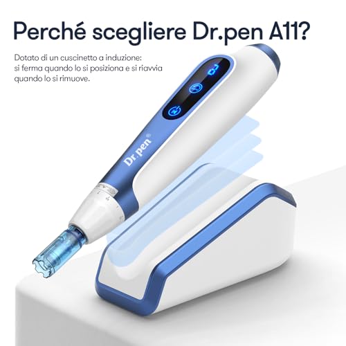 Dr.Pen Ultima A11 Microneedling Pen with Intelligent Sensor Base - Wireless Design - for Skin, Wrinkles, Scars and Stretch Marks