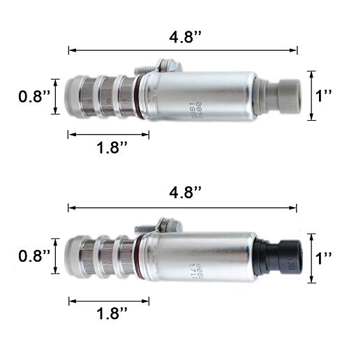 Gekufa Intake & Exhaust Camshaft Position Actuator Solenoids Compatible with Chevy Cobalt HHR Malibu Equinox GMC Terrain Buick Pontiac G5 G6 GM Vehicles 2006-2014 2.0L 2.2L 2.4L - 12655420 12655421