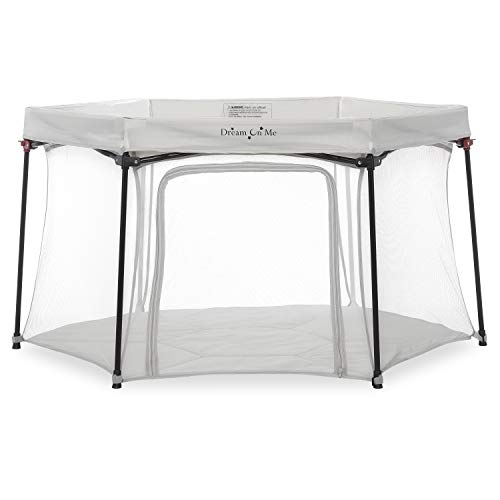 Dream On Me Onyx Playpen in Grey, Baby Playpen, Portable and Lightweight, Playpen for Babies and Toddler – Comes with a…
