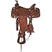 NRS Competitor Series Chocolate Roughout Team Roping Saddle Roughout 14.5thumb 1