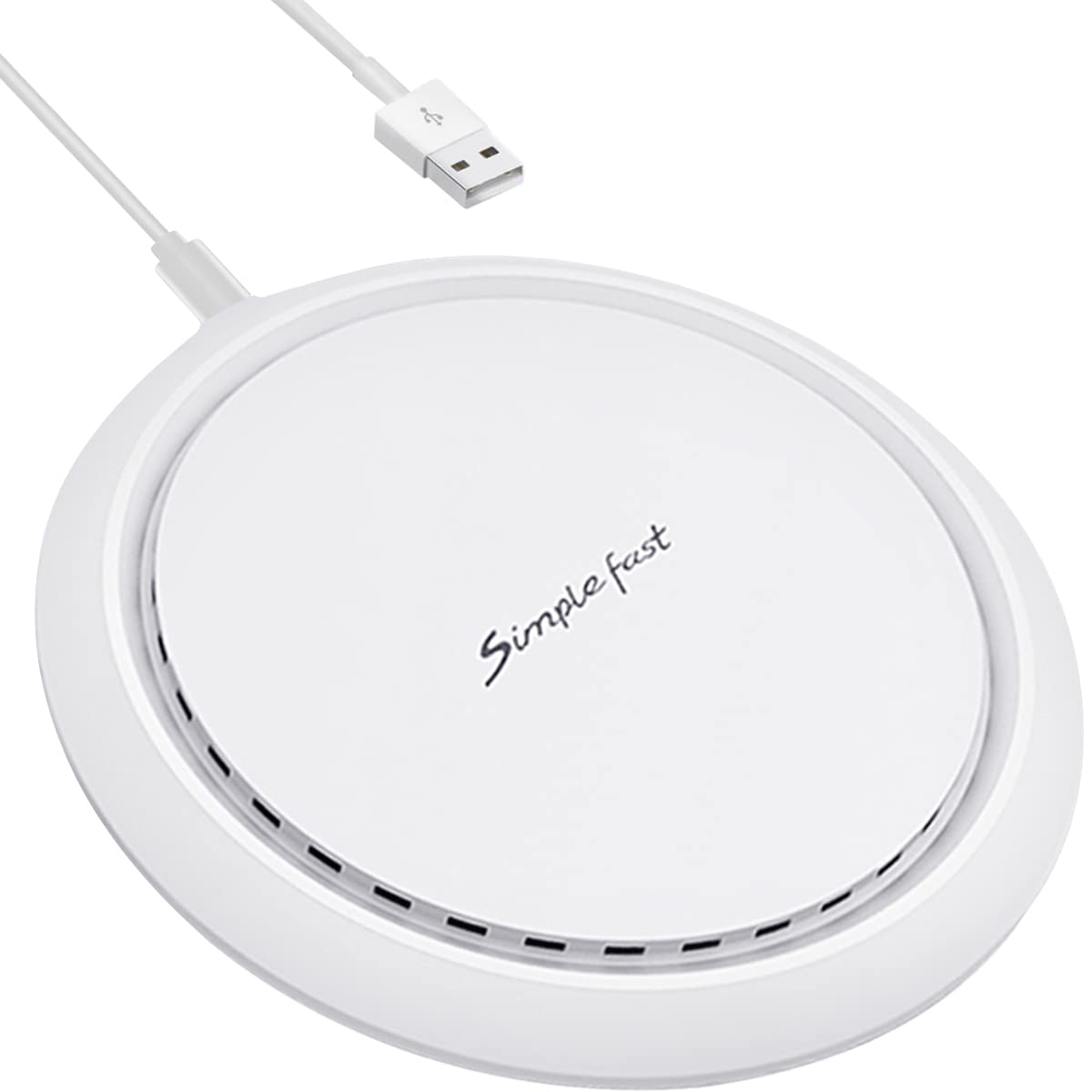 ULTRICS Wireless Charger, Wireless Enabled Ultra Slim Quick Charging Pad Compatible with iPhone 14 Pro Max/ 13/12/ 11/ SE/XS Max/XR/X, Galaxy S21 Ultra/ S20/ S10/ S9/ S8 Plus, S7/ S6, Note 20/10