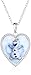 Disney Girls' Frozen Sterling Silver-Plated Olaf Heart Pendant Necklace