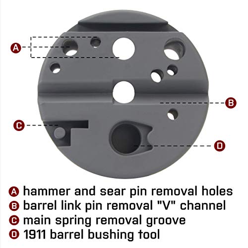 W WIREGEAR Bench Block Universal Gun Bench Block Twosided Tool with a