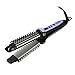Berta Curling Iron Brush Professional Travel Dual Voltage, Hair Curler 3 in 1 Round Hot Ceramic Toumaline, Hair Straightener Heat Curling Wand Salon, Flat Iron LED Anti-Scald Cool Tip, Purple