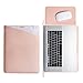 WALNEW Sleeve Case Bag for 13-inch MacBook Air with Apple M1 Chip/2018-2020, MacBook Pro M1 Chip/2016-2020, Soft PU Leather MacBook Cover with Built-in Mouse Pad and Dual Pockets, Pink