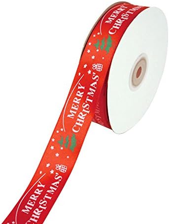 Riverbyland Red Grosgrain Ribbon 1" x 50yd Christmas Decoration
