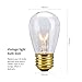 Zitrades S14 Bulbs for Outdoor String Lights, Pack of 15, 10 Watts, Clear Glass S14 Incandescent Light Bulbs for E26 E27 Sockets