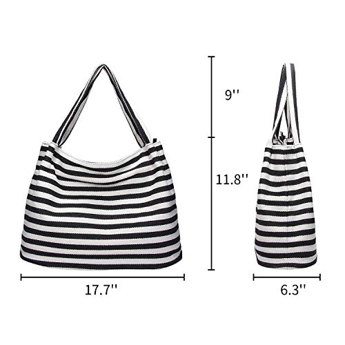 IBFUN Summer Tote Bag for Women Large Beach Bag Canvas Hobo Handbags Ladies Shoulder Bag Satchel Purse