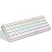 Anne PRO 2 60% Mechanical Keyboard w/Gateron RED Switch, Full Keys Programmable, True RGB LED Backlit, Arrow Keys on Keyboard, Higher-Capacity Battery, White Case