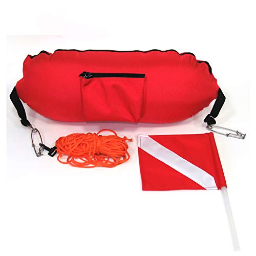 Namvo Inflatable Scuba Diving Spearfishing Signal Float Buoy + Dive Flag Diver Down Banner