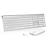 Wireless-Rechargeable-Keyboard-Mouse-Jelly-Comb-KUS015F-24G-Full-Size-Ultra-Slim-Keyboard-Mouse-Set-Combo-QWERTY-UK-Layout-for-PC-Computer-Laptop-Silver-and-White Wireless Rechargeable Keyboard Mouse, Jelly Comb KUS015F 2.4G Full Size Ultra Slim Keyboard & Mouse Set Combo QWERTY UK…