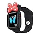 Soft Silicone Mouse Ears Protective Case Disney Character Compatible with I Watch Series 4 40MM 44MM for Kids（Black+Red,40MM）