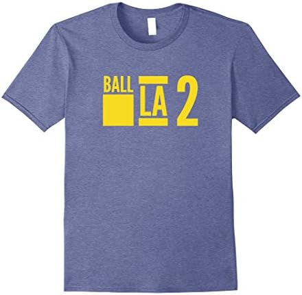 Mens Ball LA 2 Shirt, Basketball Tshirt, Lonzo Fan Novelty Tee  Medium Heather Blue