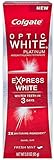 Colgate Optic White Platinum Express White Toothpaste, Fresh Mint 3 oz