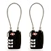 CoBean 2 Pcs Black 719 TSA Accepted Cable Luggage Dial Travel Lock