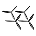 Propellers Props & Action Camera Frame & Lengthen Landing Gear for MJX Bugs 3 B3 Force1 F100 Drone Accessories Parts (Black)