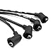 Uxcell a17081100ux0009 Car Spark Plug Wire (Set of 4, Ignition Wire for 2004-2007 Mazda RX-8 fit OE# ZE81 4858 RC-ZE81), 4 Pack