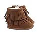 Voberry Baby Toddler Girls Boys Winter Warm Snow Boot Tassels Trimmed Boots Outdoor (0~6Month, Khaki)