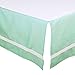 Mint Green Tailored Crib Dust Ruffle with White Stripe by The Peanut Shell