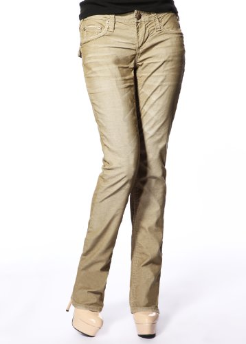 Stitch's Womens Comfort Straight Leg Slim Fit Jeans Curvy Corduroys Pants