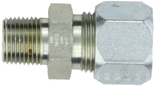 Eaton Weatherhead Carbon Steel Flareless 7000 Series Ermeto Tube Fitting, Male Connector, 1/2" NPT Male x 3/4" Tube OD