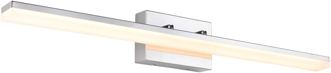 mirrea 36in Modern LED Vanity Light for Bathroom Lighting Dimmable 36w Chromed (Warm White 3000K)