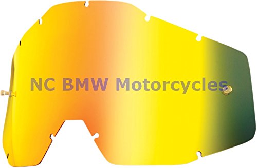 100% Racecraft Adult Replacement Lens MotoX Motorcycle Eyewear Accessories - Gold Mirror/Smoke Anti-Fog - One Size
