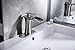BWE Waterfall Spout Single Handle Bathroom Sink Faucet Basin Mixer Tap Open Channel Spout Brushed Nickel