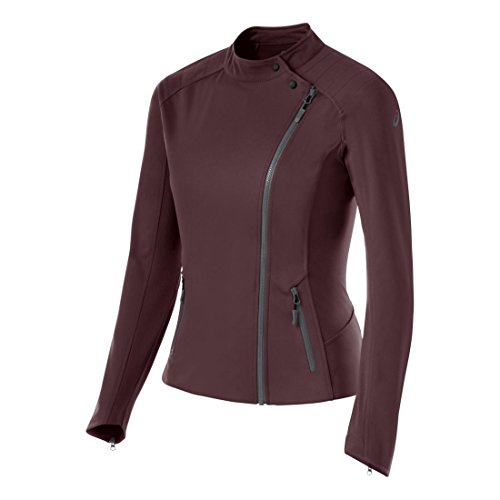 UPC 887749876956, Womens ASICS Jacket, Rouge Noir, Small