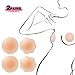 Nipple Covers Silicone Pasties Waterproof Excellent Permeability Prevent Embarrassing Outline Prevent Accidental Exposure Reusable Breast Petals(1 Round+1 Flower)