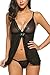 Avidlove Women Halter Lingerie Lace Babydoll Sexy Chemise Sleepwear Set