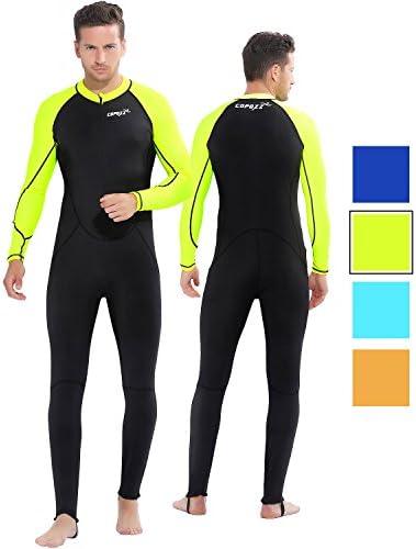 COPOZZ Mens Womens Rash Guard, Full Length Thin Wetsuit for Watersport Surfing Sailing Diving Swimming Snorkeling, Lycra Long UV Protected Stretchy Comfy Diving Skin Swimsuit Keep Warm Under Water