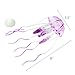 Uniclife Glowing Jellyfish Ornament Decoration Set for Aquarium Fish Tank, 2 Large + 4 Small Random Color