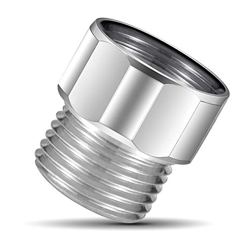 JZBRAIN Pipe Fitting Reducer Adapter, Commercial Sink Sprayer to Standard Hose Connector Commercial Faucet Aerator Adapter Kits (1/2 NPT Male to 7/8"-20UNF Female) - Thumbnail 3