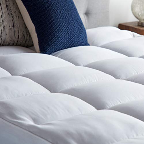 LUCID 4 Inch Down Alternative and Gel Memory Foam Mattress Topper