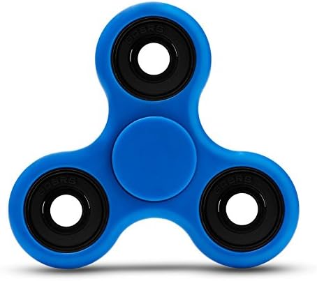 Fidget Spinner , Tri-Spinner - Best Anxiety and Stress Relief, ADHD Relief, Focus Toy, EDC, Premium Bearing (Blue)