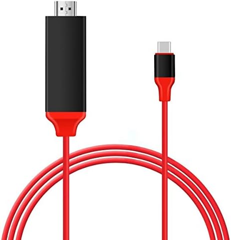 USB C to HDMI Cable Adapter, 6.6ft/2.0m, USB 3.1 Type C Male to HDMI Male High Speed Cable Adapter for 2017, 2016 MacBook, ChromeBook Pixel, Samsung Galaxy S8/S8 Plus etc. By Comroll